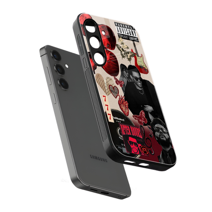 weeknd vibes back phone cover | glass case for samsung galaxy s24 plus