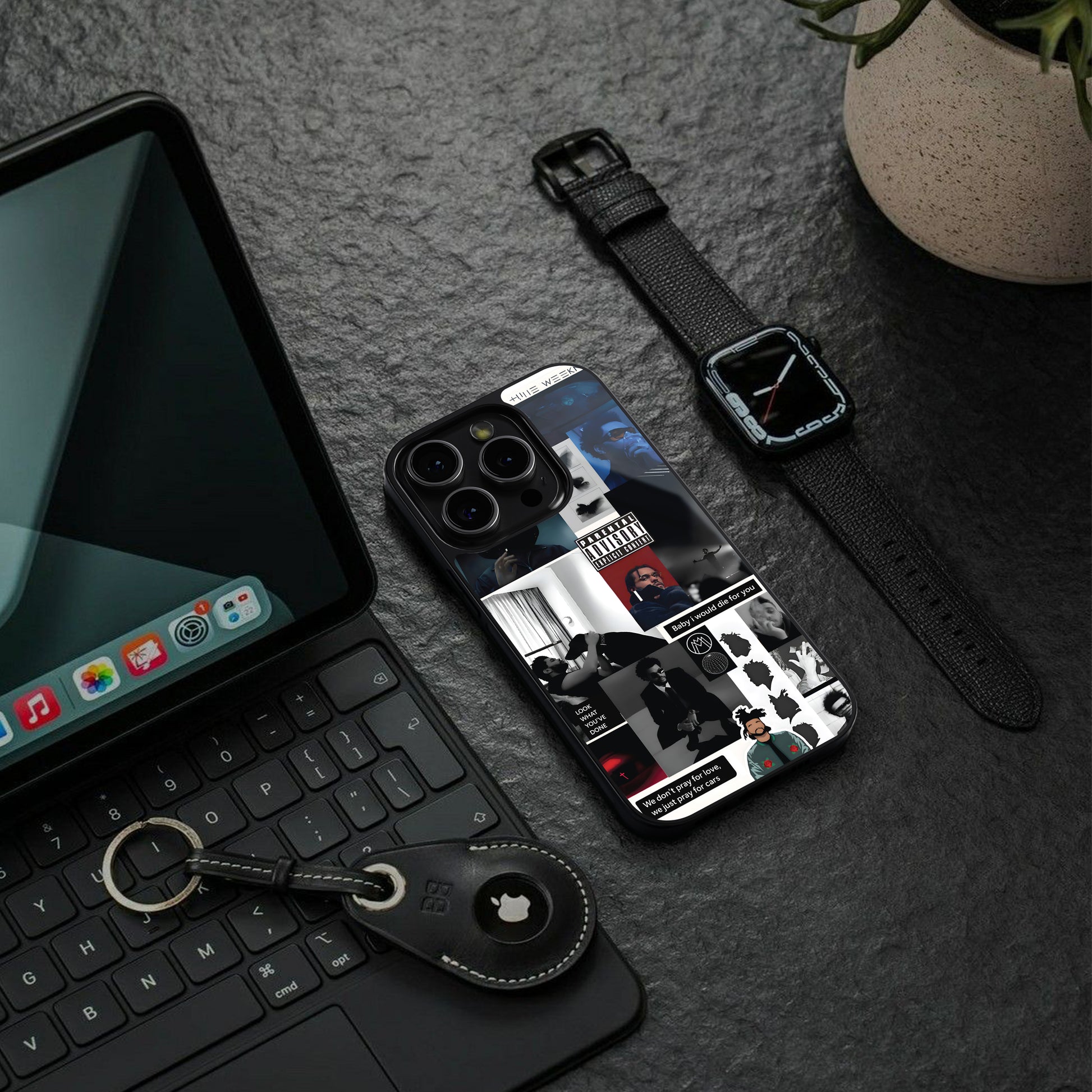 weeknd blend back phone cover | glass case for Google Pixel 8