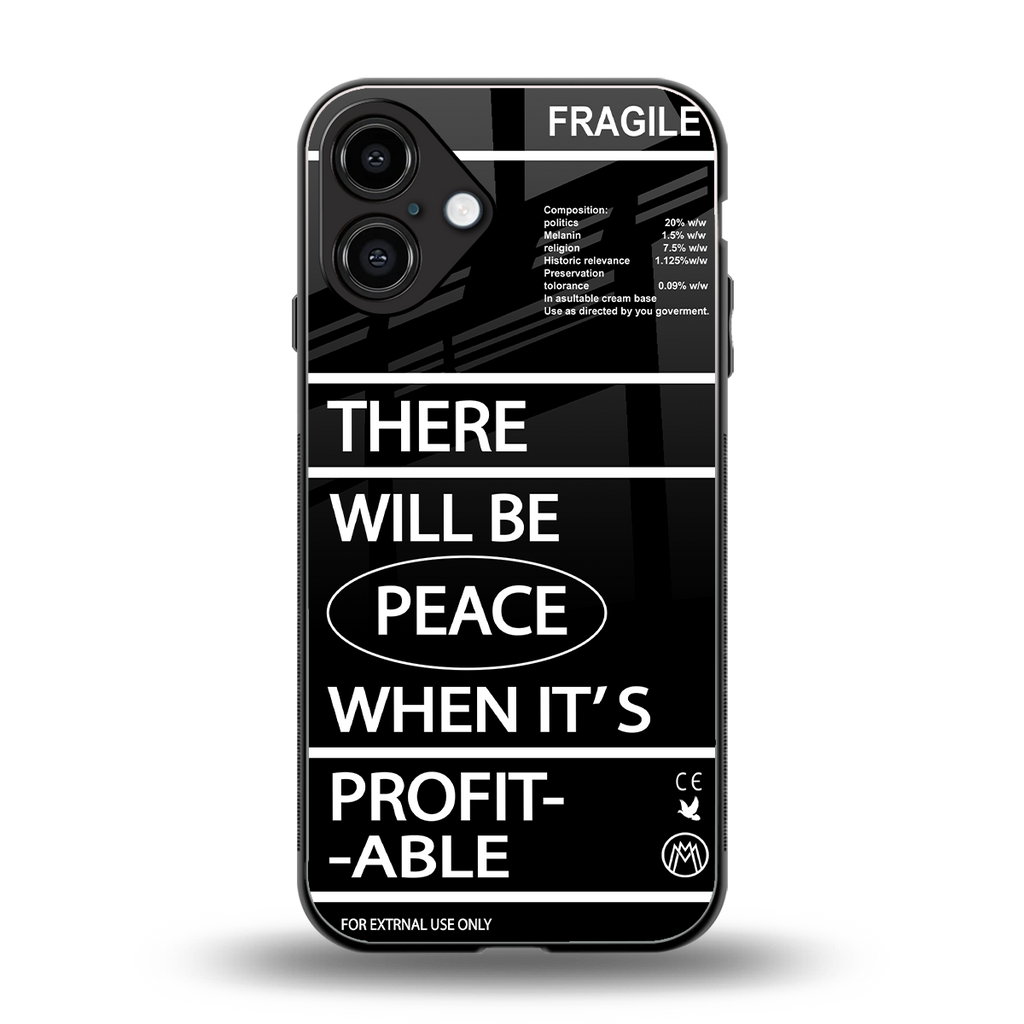 when it's profitable back phone cover | glass case for iphone 16 plus