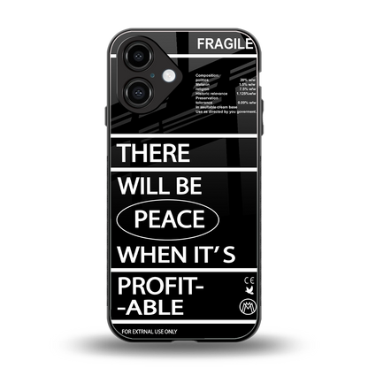 when it's profitable back phone cover | glass case for iphone 16