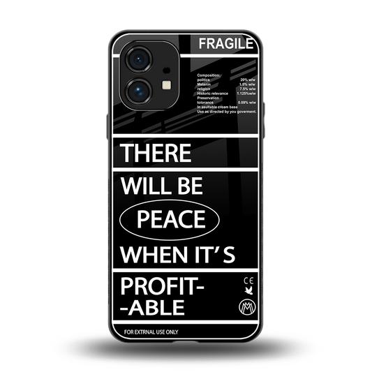 when it's profitable back phone cover | glass case for nothing phone 1
