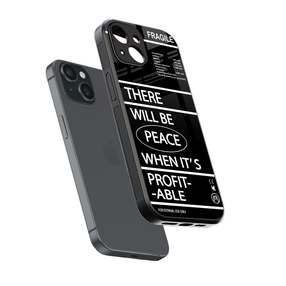 when it's profitable back phone cover | glass case for iphone 15