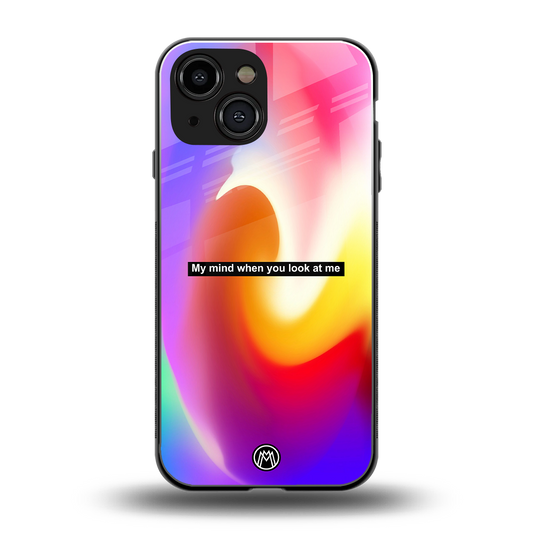 when you look at me back phone cover | glass case for iphone 13 mini