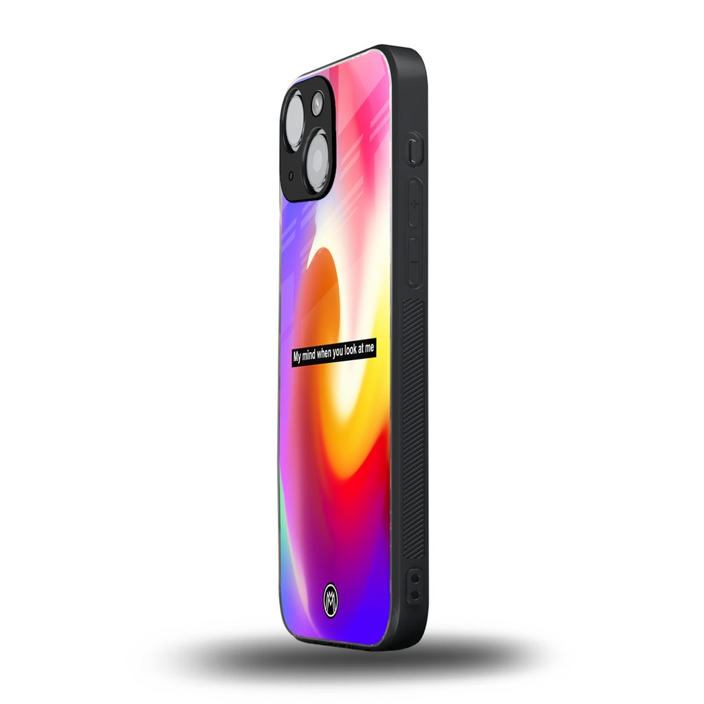 when you look at me back phone cover | glass case for iphone 13 mini