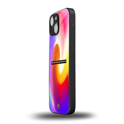 when you look at me back phone cover | glass case for iphone 13 mini