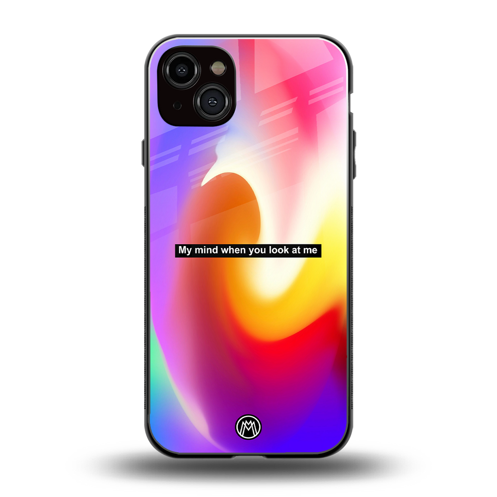 when you look at me back phone cover | glass case for iphone 14 plus