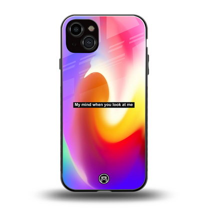 when you look at me back phone cover | glass case for iphone 14 plus
