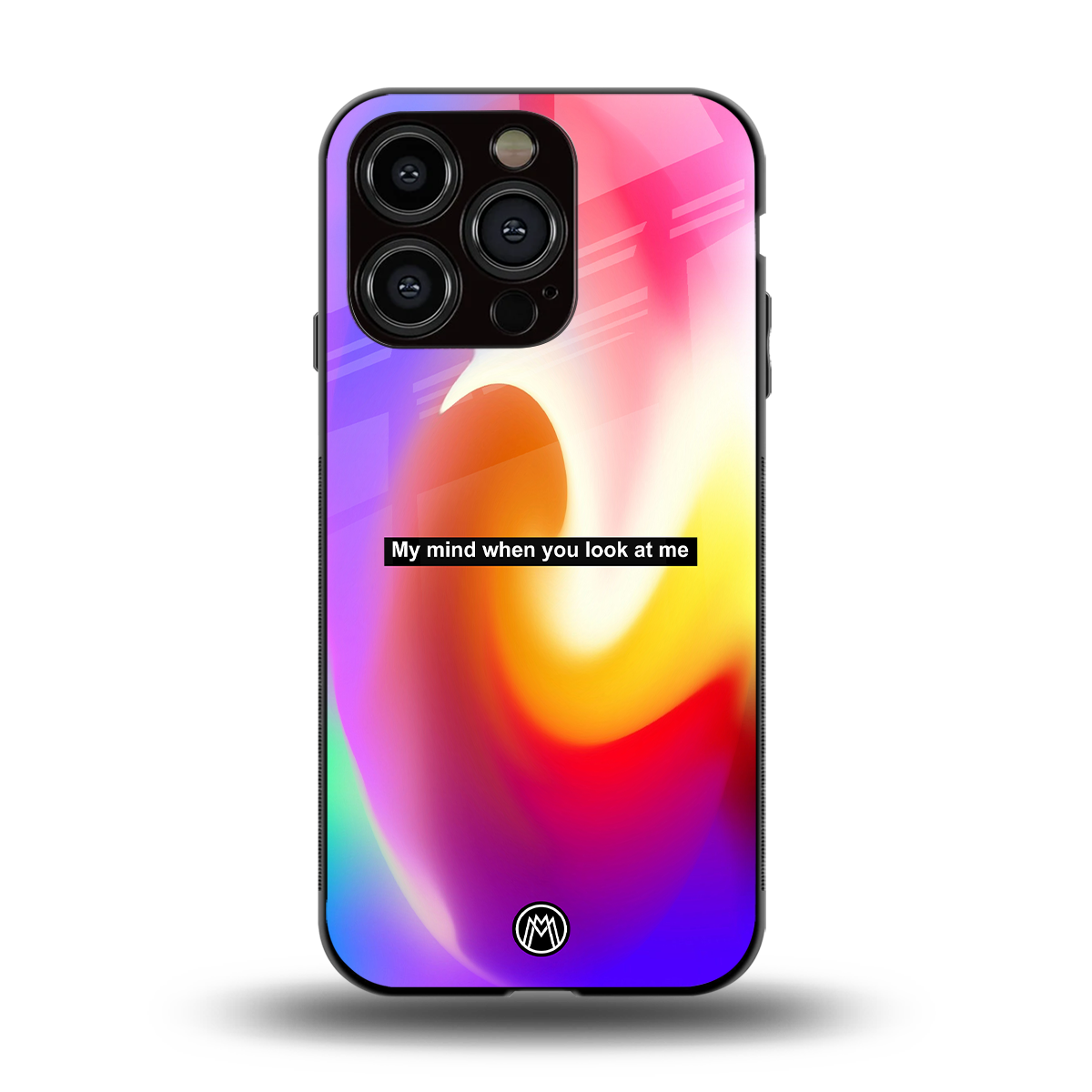 when you look at me back phone cover | glass case for iphone 15 pro