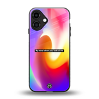 when you look at me back phone cover | glass case for iphone 16 plus