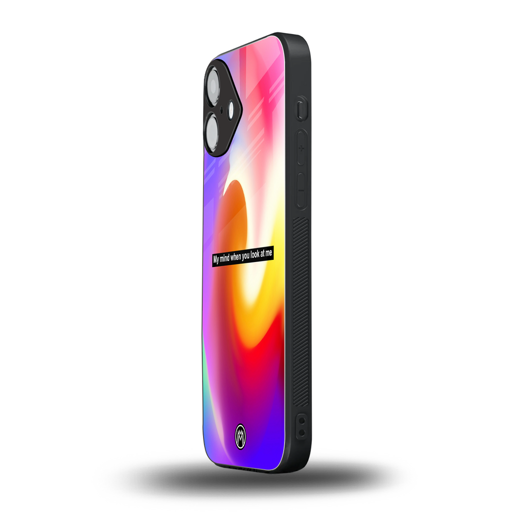 when you look at me back phone cover | glass case for iphone 16 plus