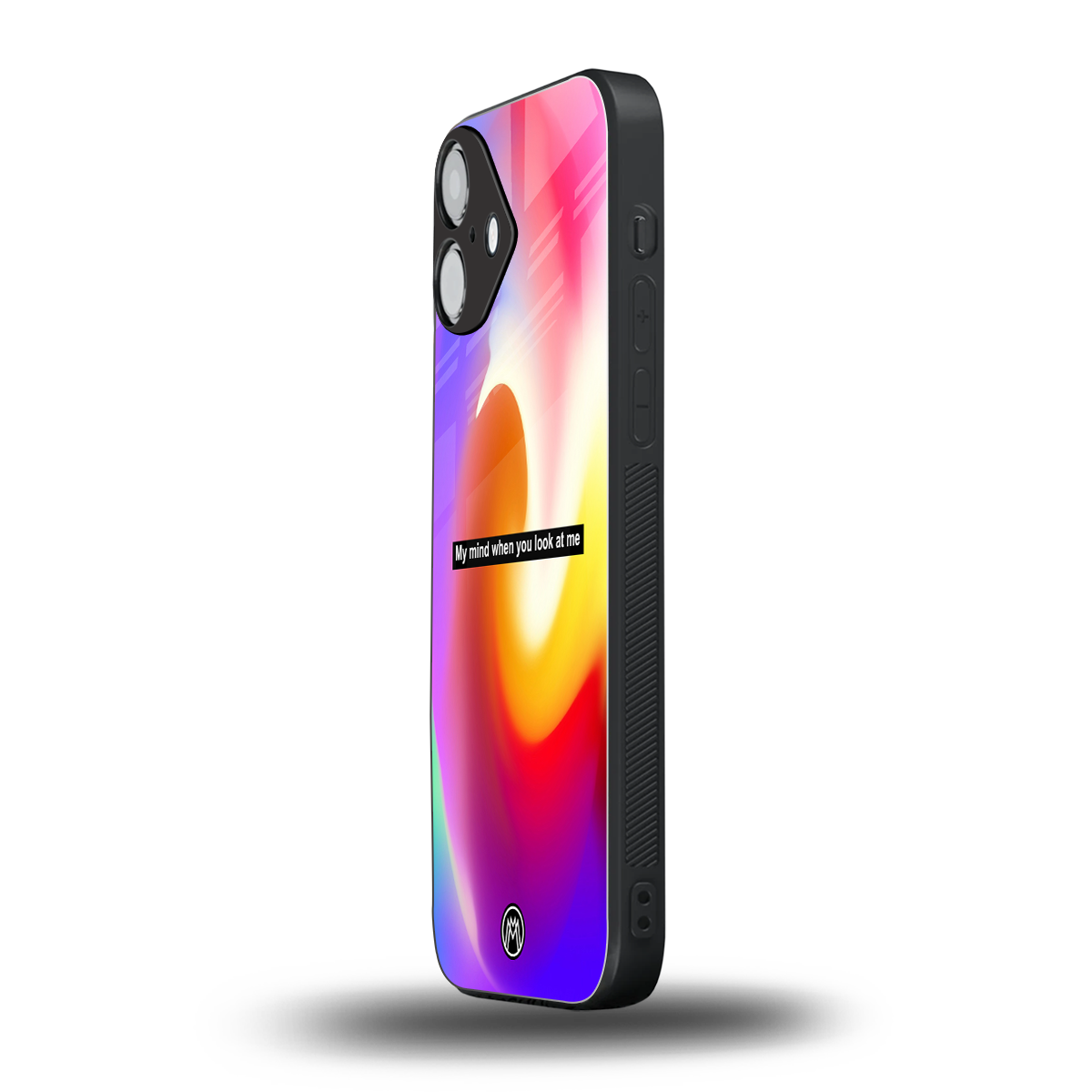 when you look at me back phone cover | glass case for iphone 16 plus