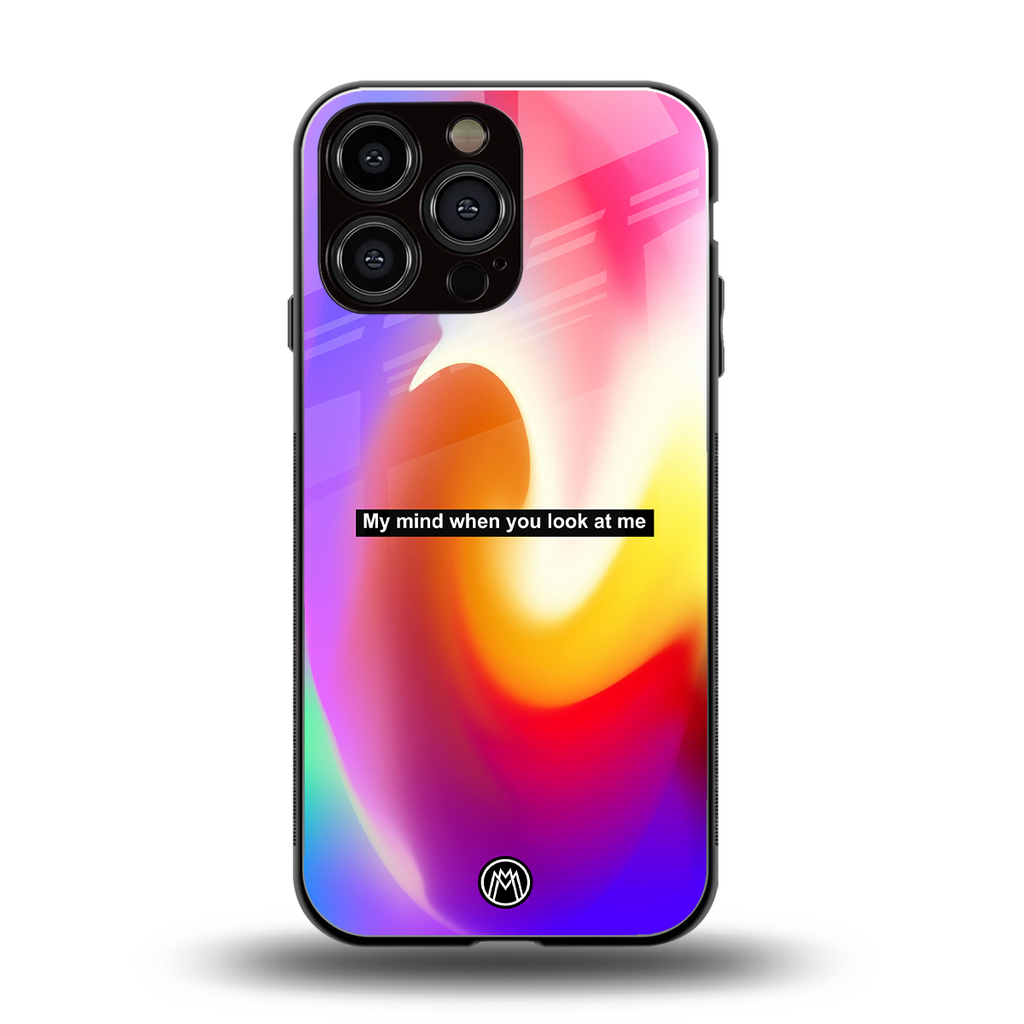when you look at me back phone cover | glass case for iphone 16 pro max