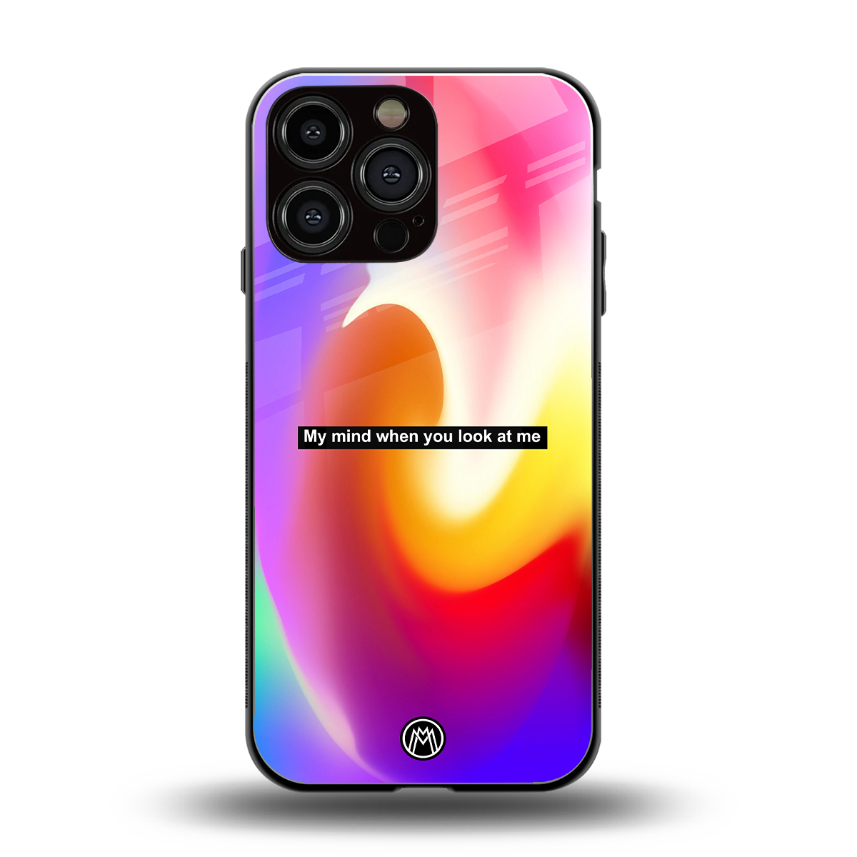 when you look at me back phone cover | glass case for iphone 16 pro max