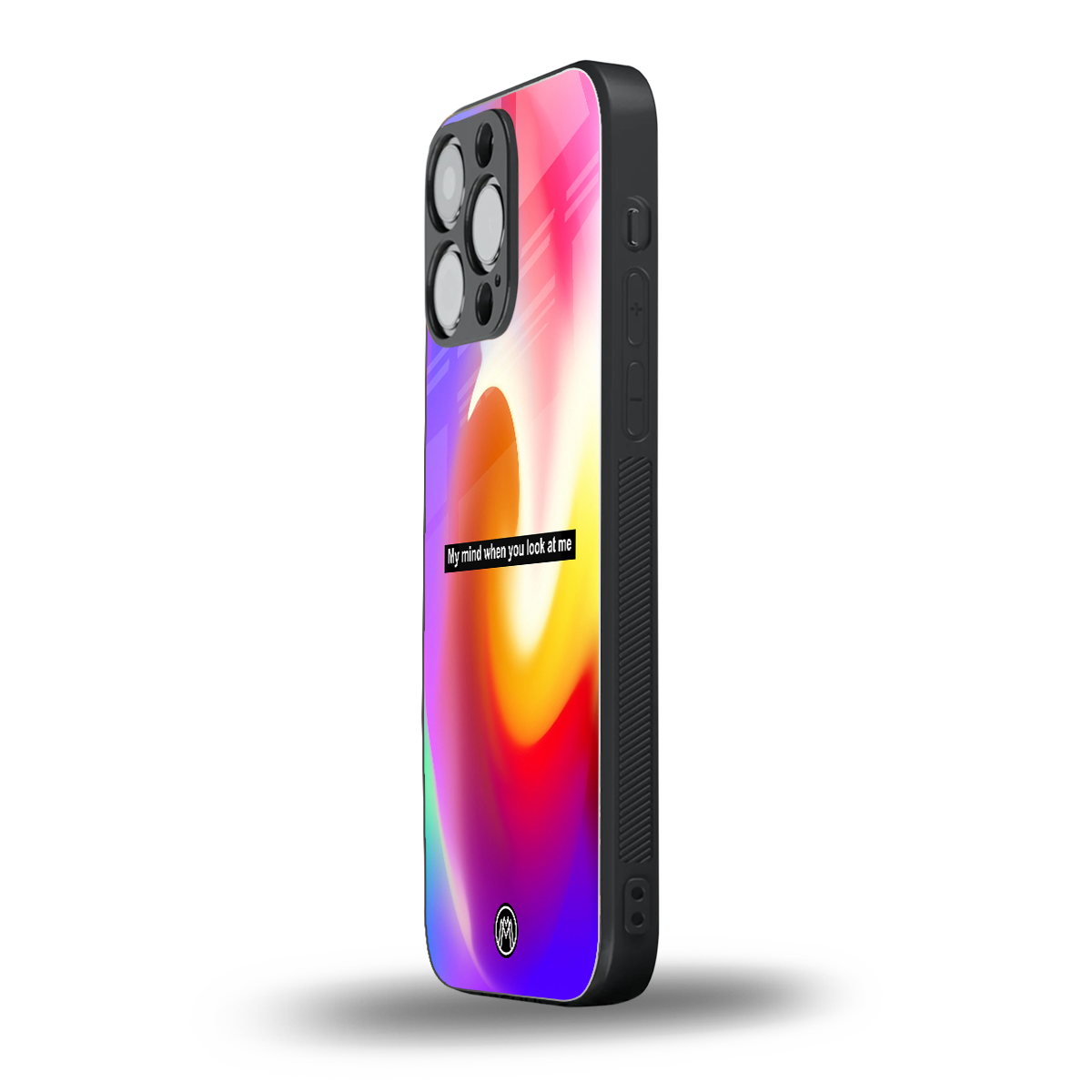 when you look at me back phone cover | glass case for iphone 16 pro max