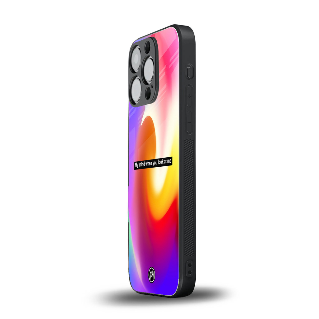 when you look at me back phone cover | glass case for iphone 16 pro