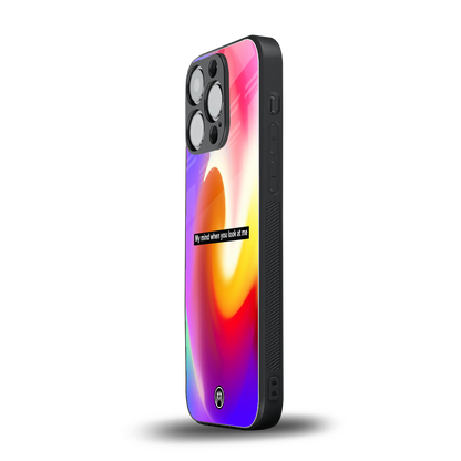 when you look at me back phone cover | glass case for iphone 16 pro