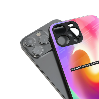 when you look at me back phone cover | glass case for iphone 15 pro