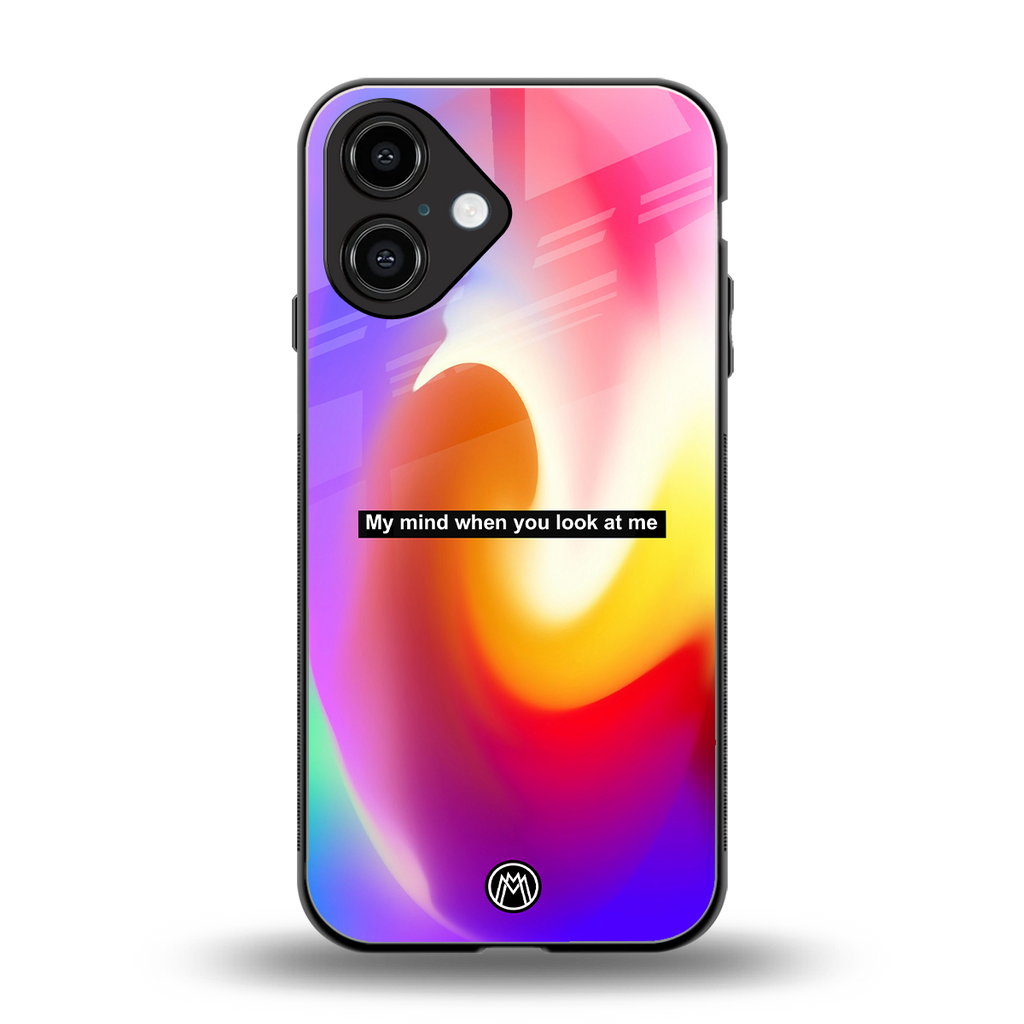 when you look at me back phone cover | glass case for iphone 16