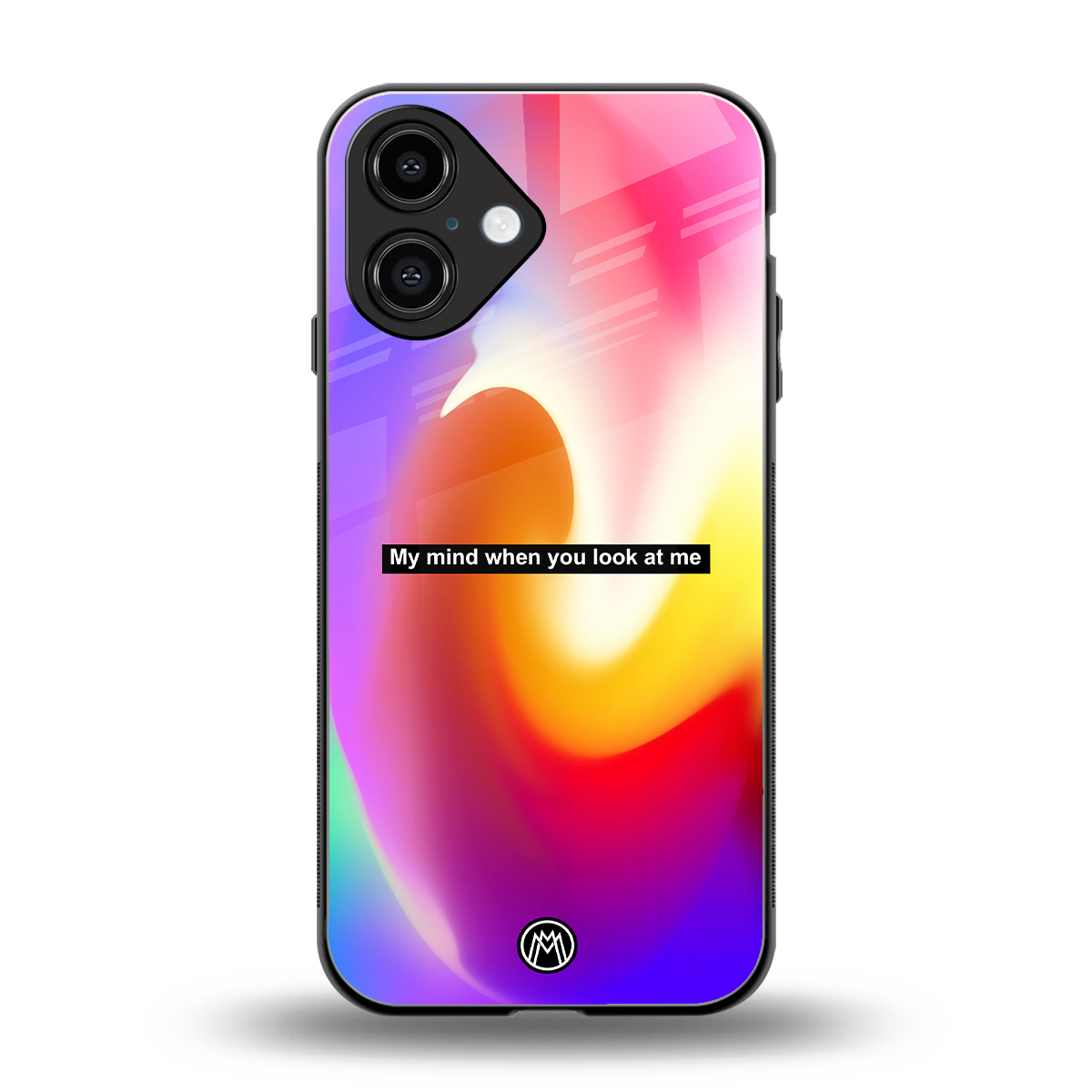 when you look at me back phone cover | glass case for iphone 16