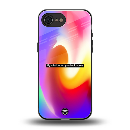 when you look at me back phone cover | glass case for iphone 16e