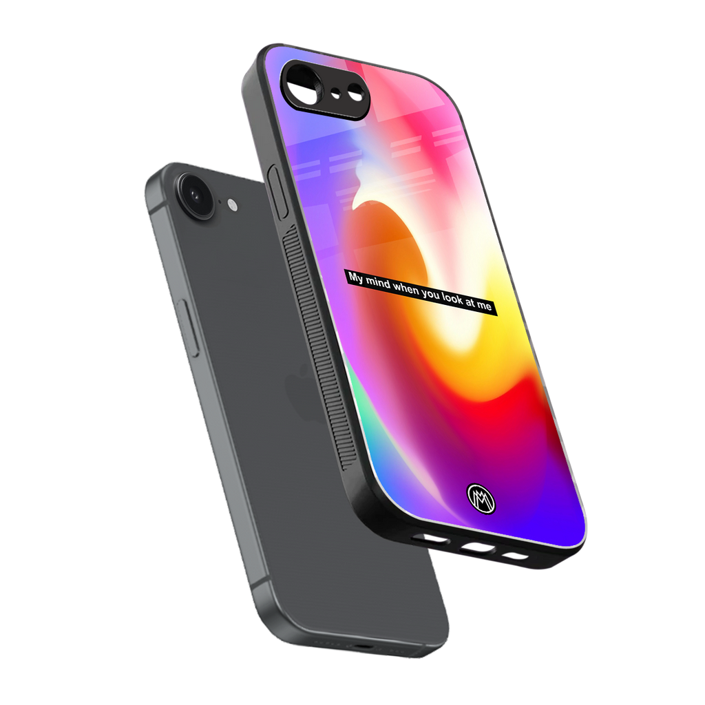 when you look at me back phone cover | glass case for iphone 16e