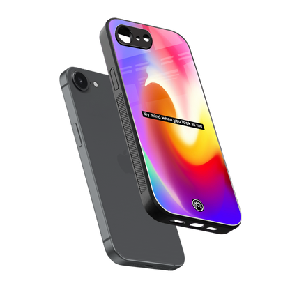 when you look at me back phone cover | glass case for iphone 16e