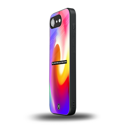 when you look at me back phone cover | glass case for iphone 16e