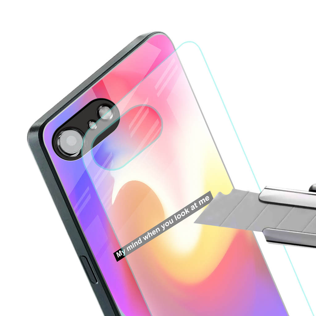 when you look at me back phone cover | glass case for iphone 16e