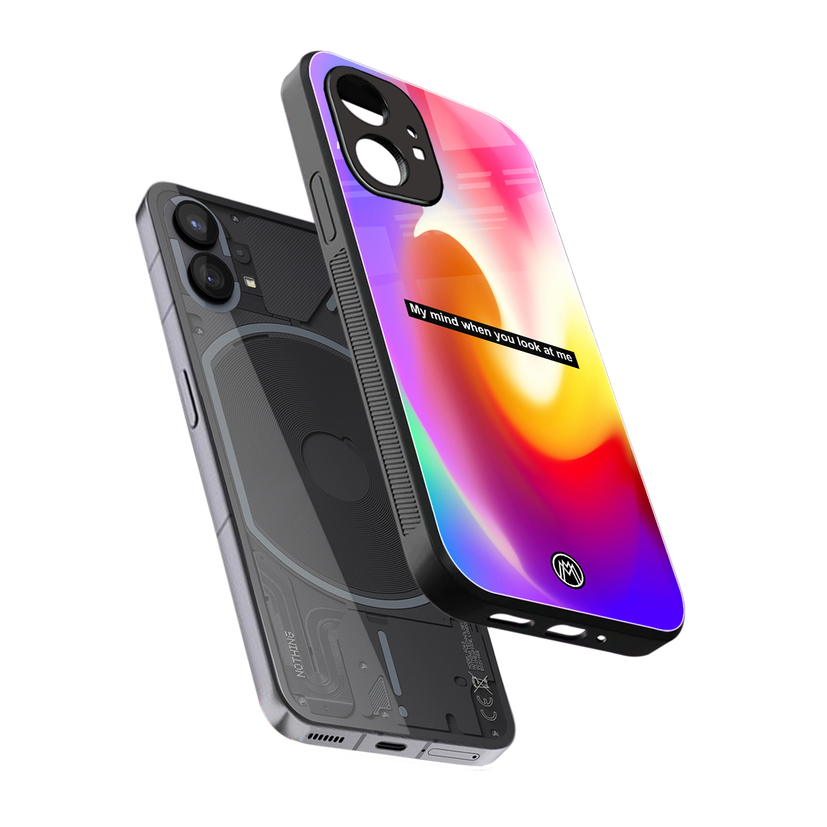 when you look at me back phone cover | glass case for nothing phone 1