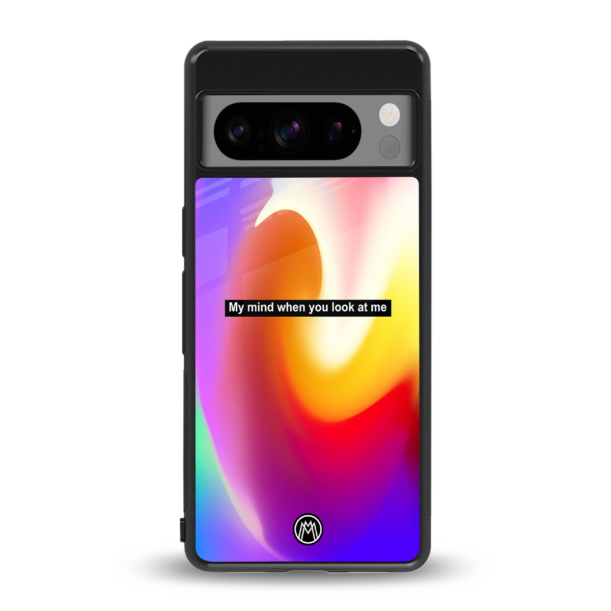 when you look at me back phone cover | glass case for google pixel 8 pro