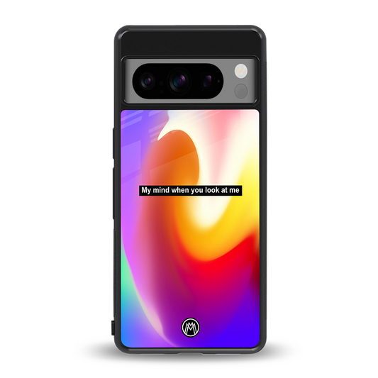 when you look at me back phone cover | glass case for google pixel 8 pro