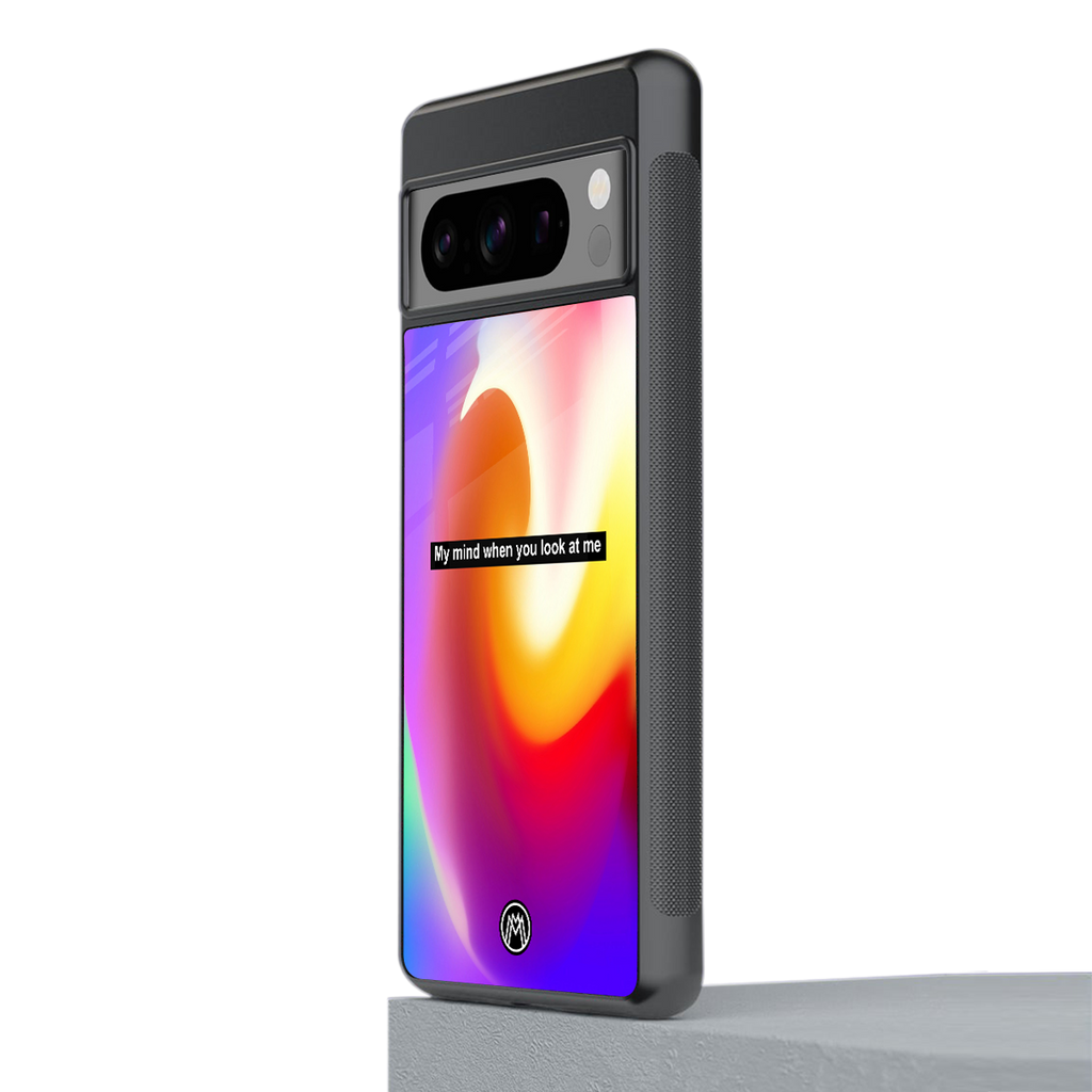 when you look at me back phone cover | glass case for google pixel 8 pro