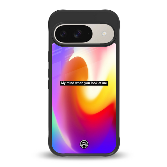 when you look at me back phone cover | glass case for google pixel 9