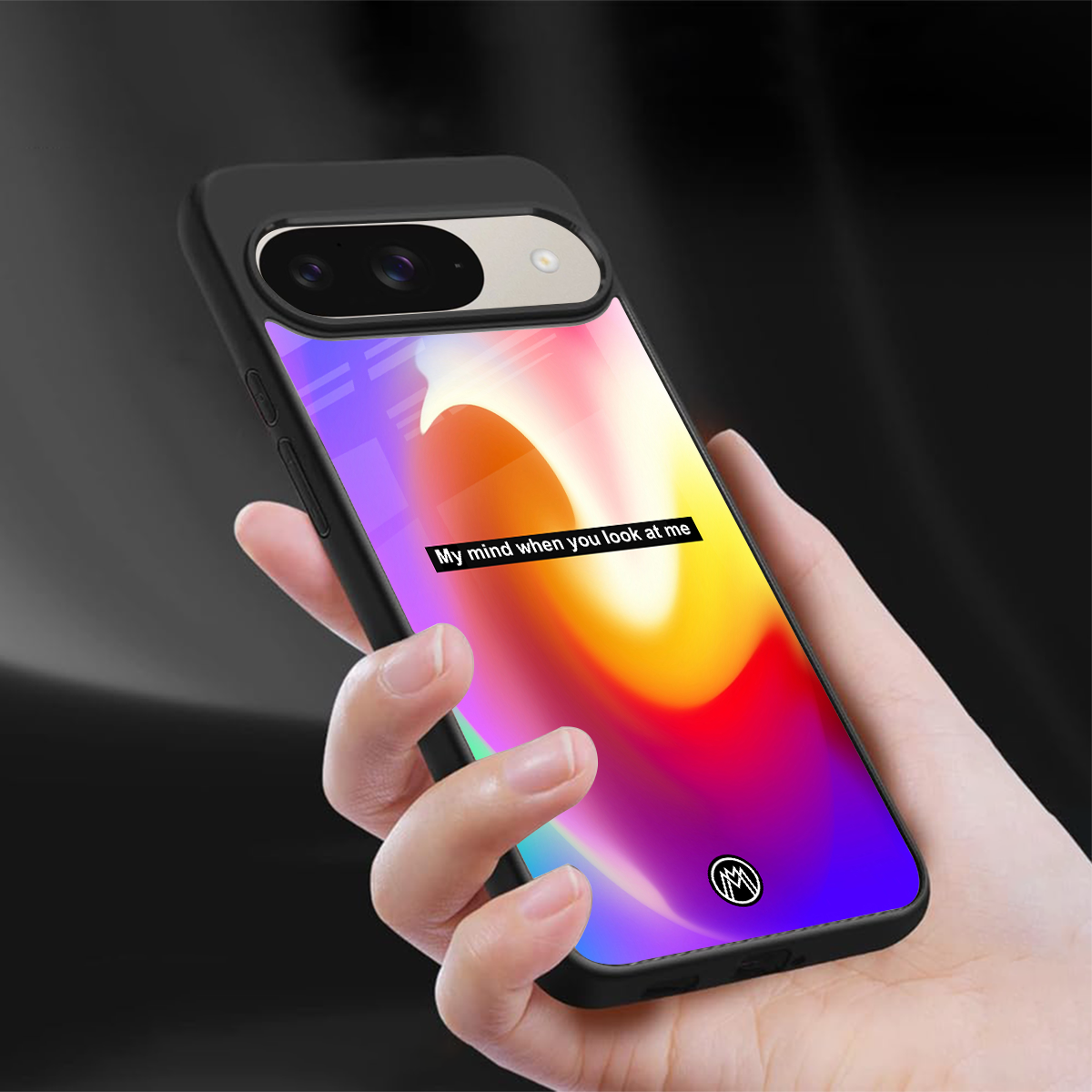 when you look at me back phone cover | glass case for google pixel 9