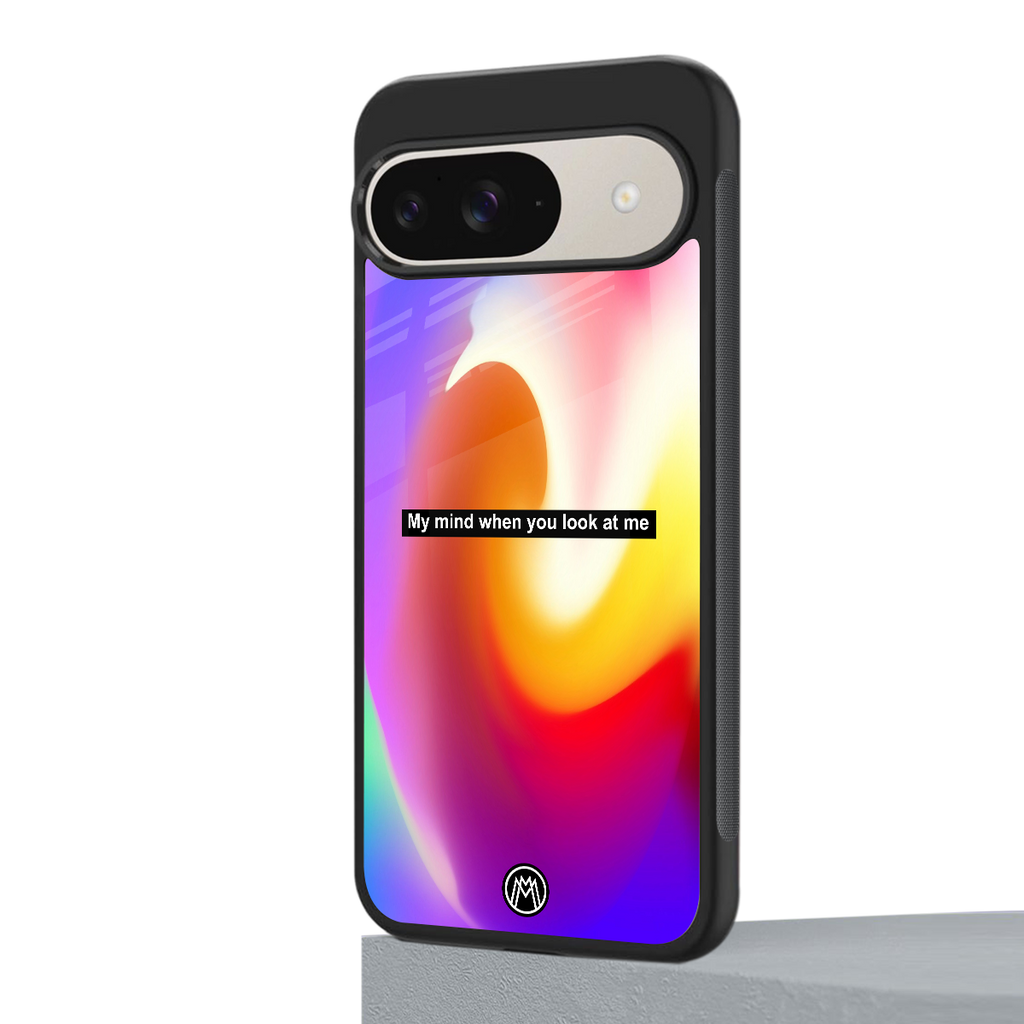 when you look at me back phone cover | glass case for google pixel 9