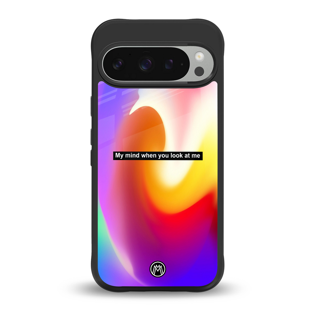 when you look at me back phone cover | glass case for google pixel 9 pro xl