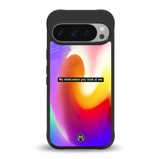 when you look at me back phone cover | glass case for google pixel 9 pro xl