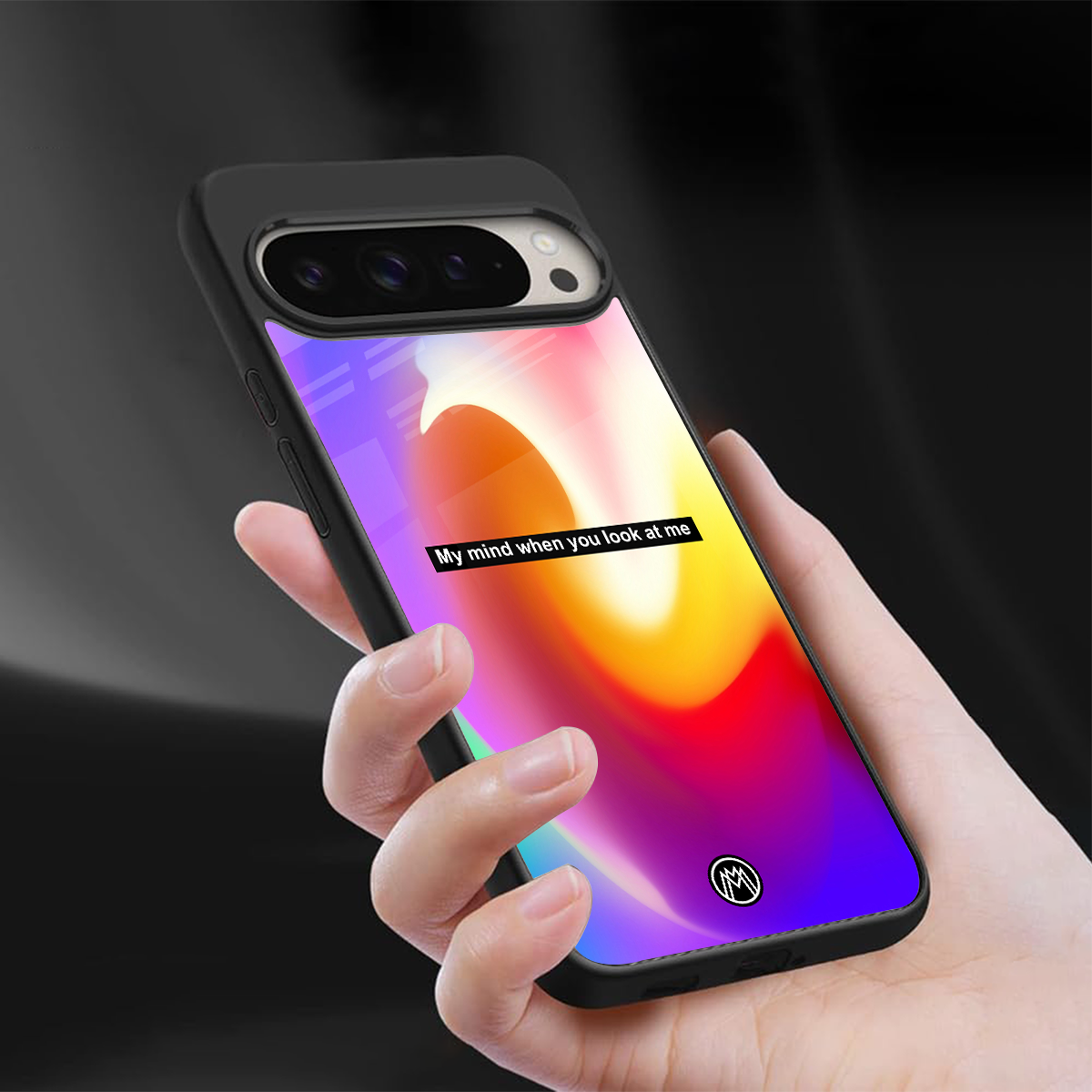 when you look at me back phone cover | glass case for google pixel 9 pro xl