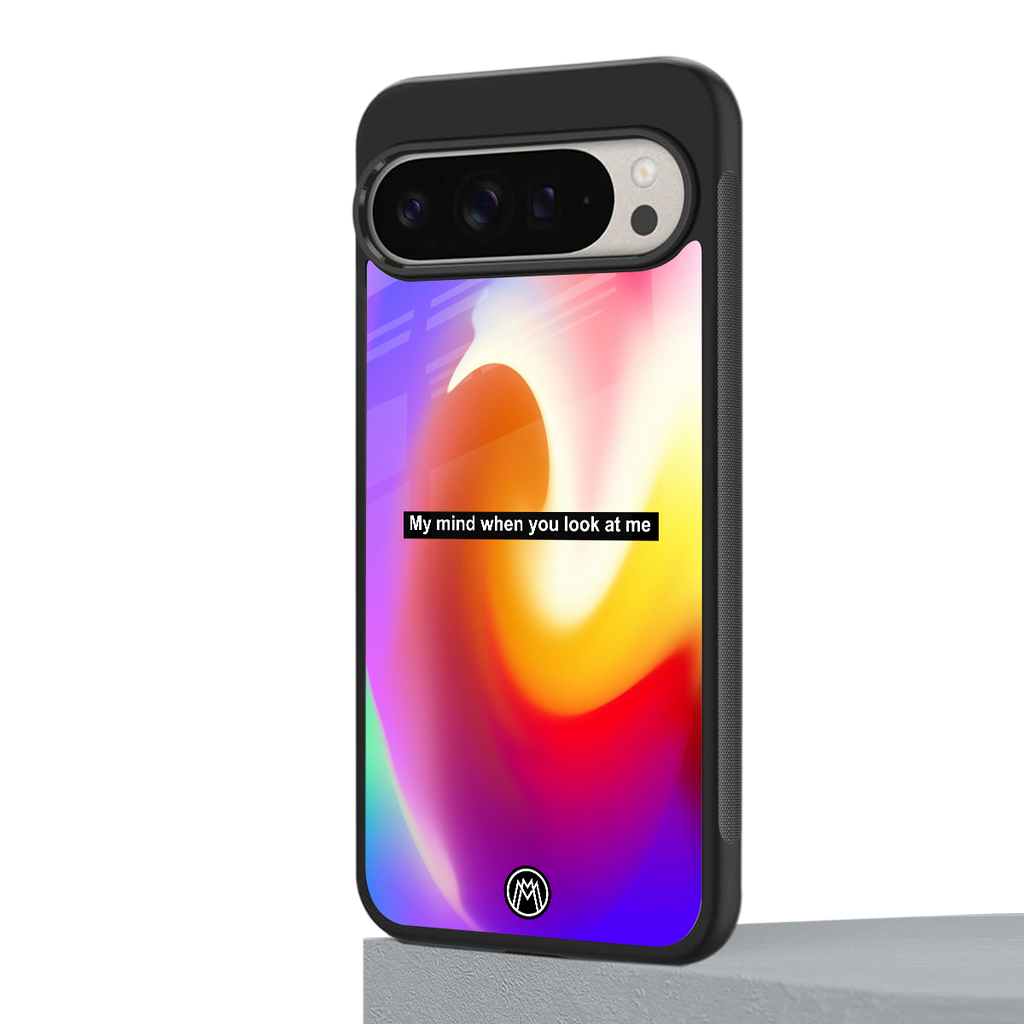 when you look at me back phone cover | glass case for google pixel 9 pro xl