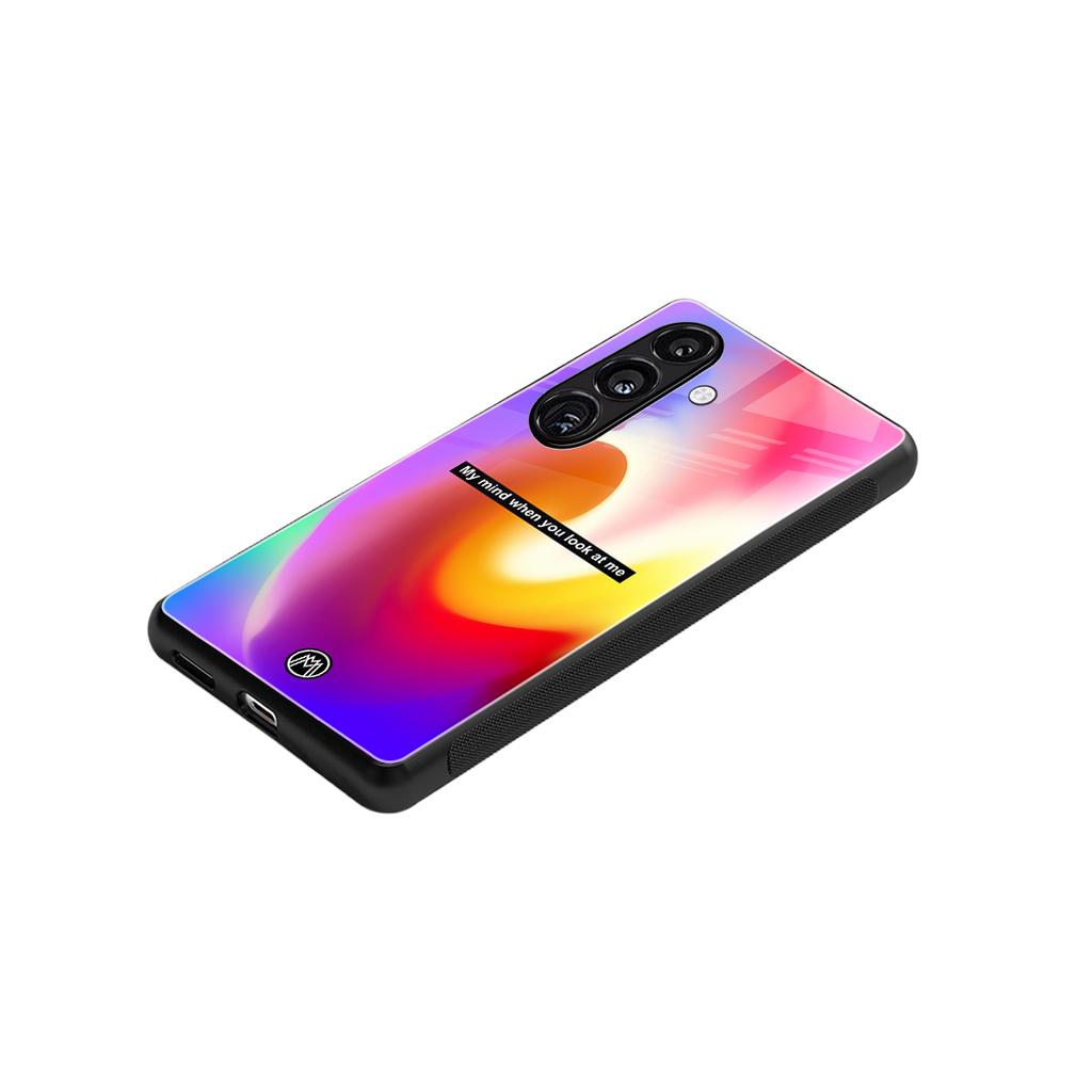 when you look at me back phone cover | glass case for samsung galaxy s24 fe