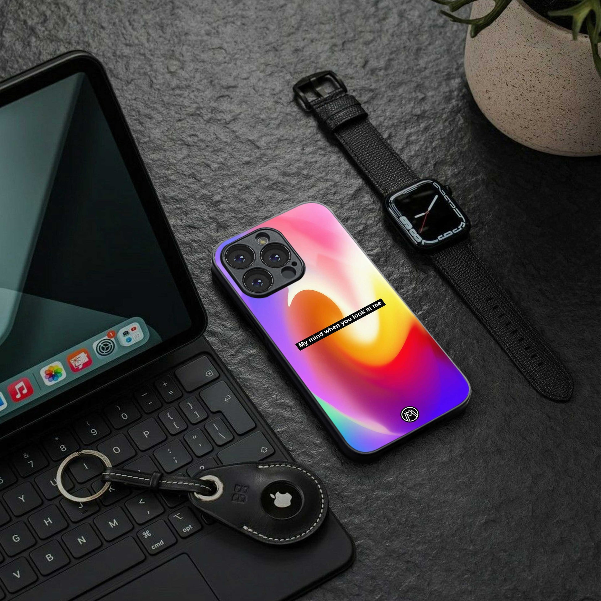 when you look at me back phone cover | glass case for iphone 13 pro max