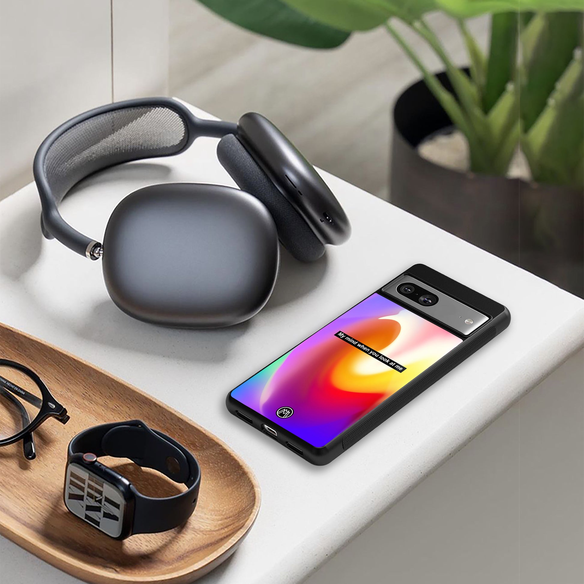when you look at me back phone cover | glass case for google pixel 9