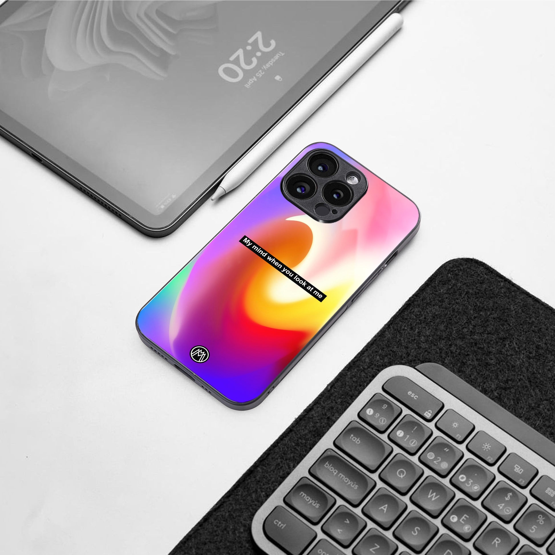 when you look at me back phone cover | glass case for google pixel 9 pro