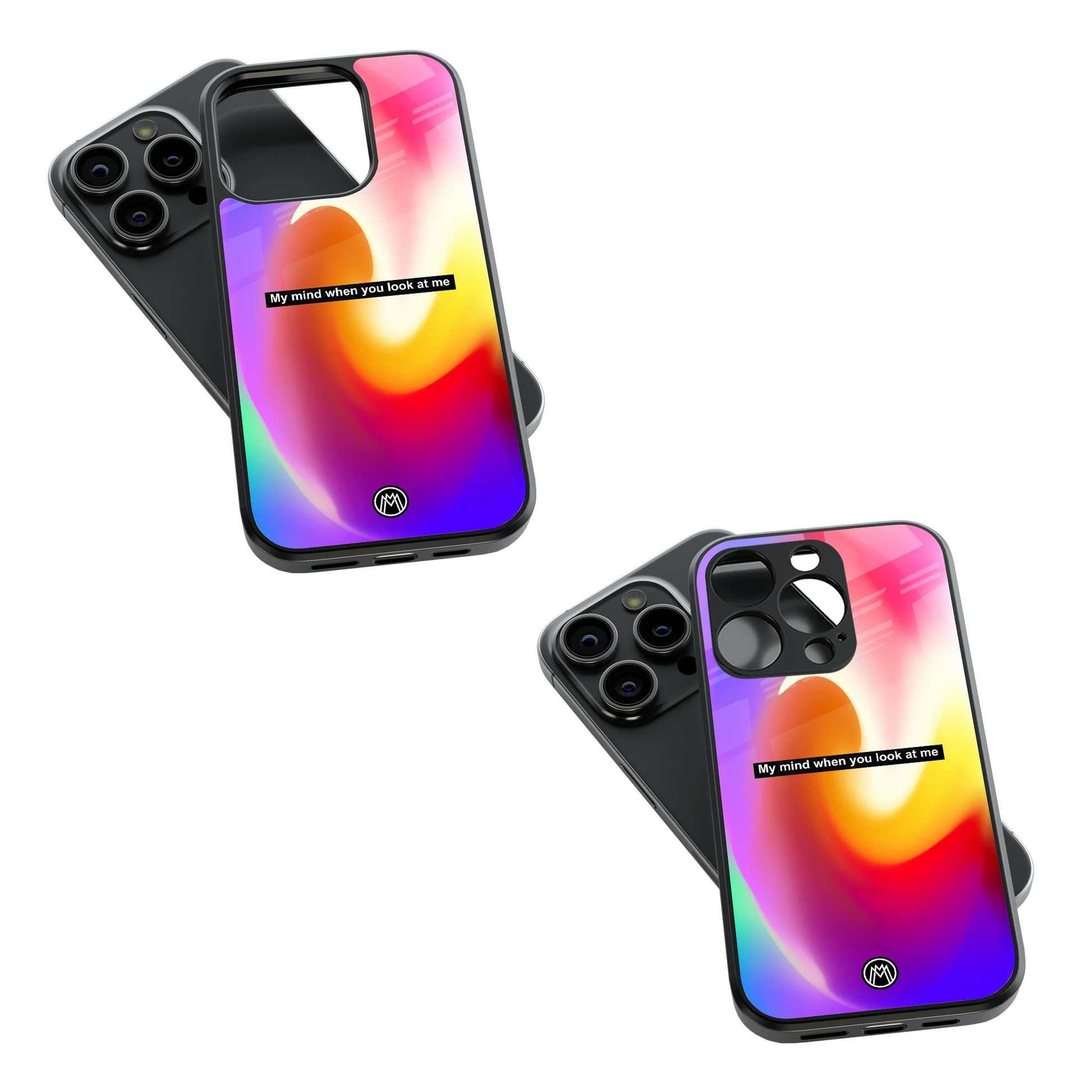 Trendy Glass Back Mobile Case for iPhone, Samsung, Redmi, OnePlus, Google Pixel, Motorola