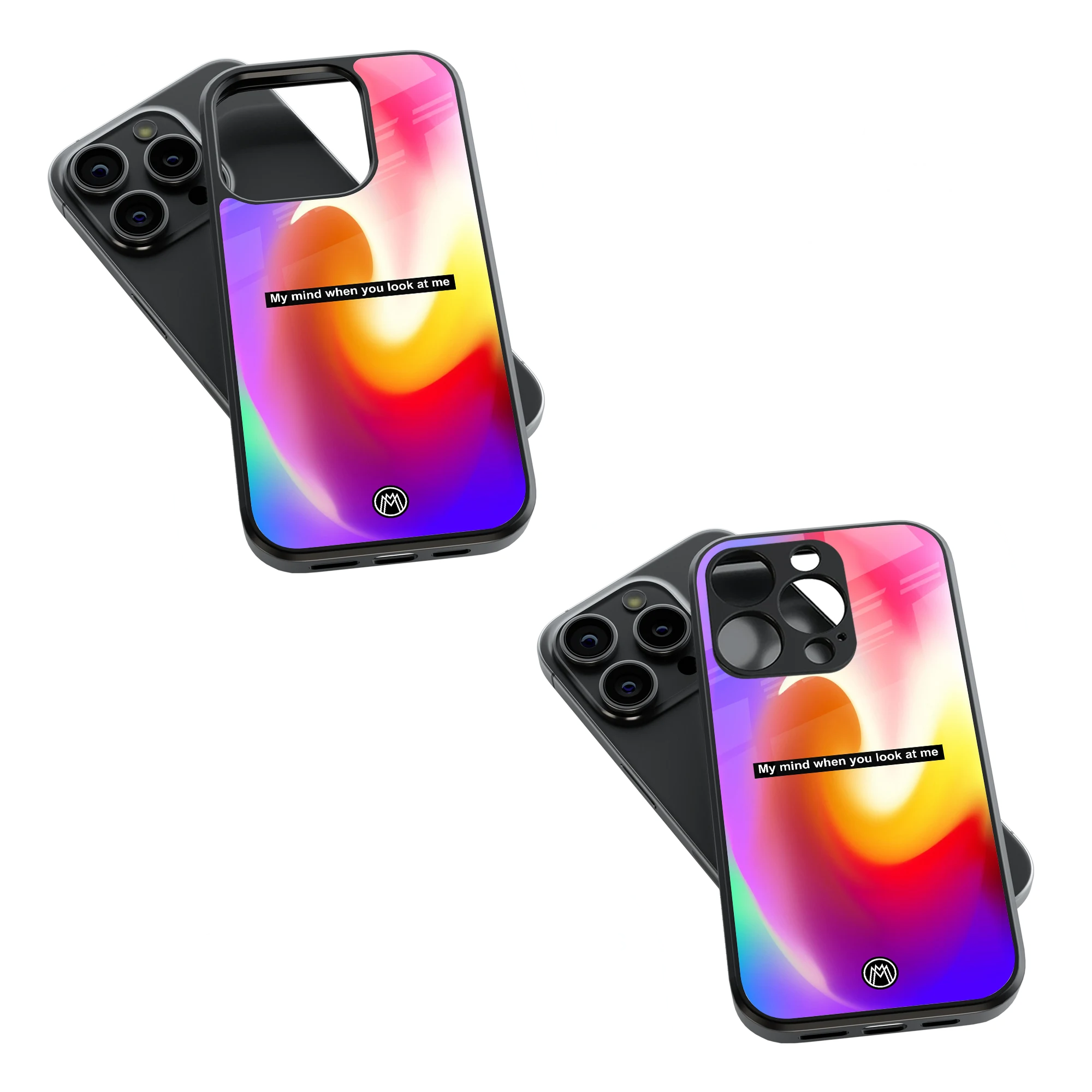 Trendy Glass Back Mobile Case for iPhone, Samsung, Redmi, OnePlus, Google Pixel, Motorola