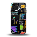 whimsy back phone cover | glass case for iphone 13 mini