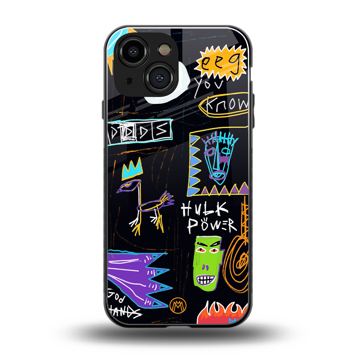 whimsy back phone cover | glass case for iphone 13 mini