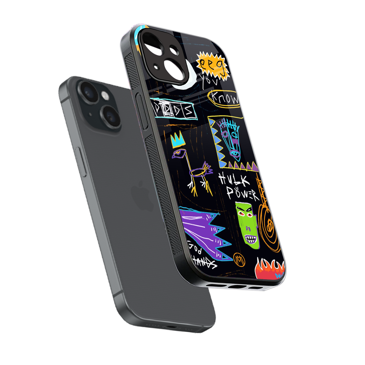 whimsy back phone cover | glass case for iphone 13 mini