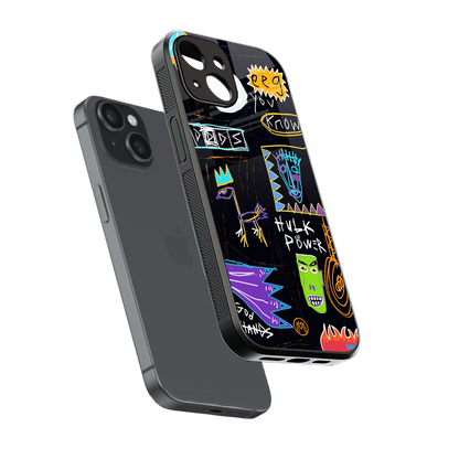 whimsy back phone cover | glass case for iphone 13 mini