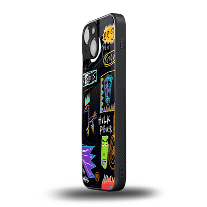 whimsy back phone cover | glass case for iphone 13 mini